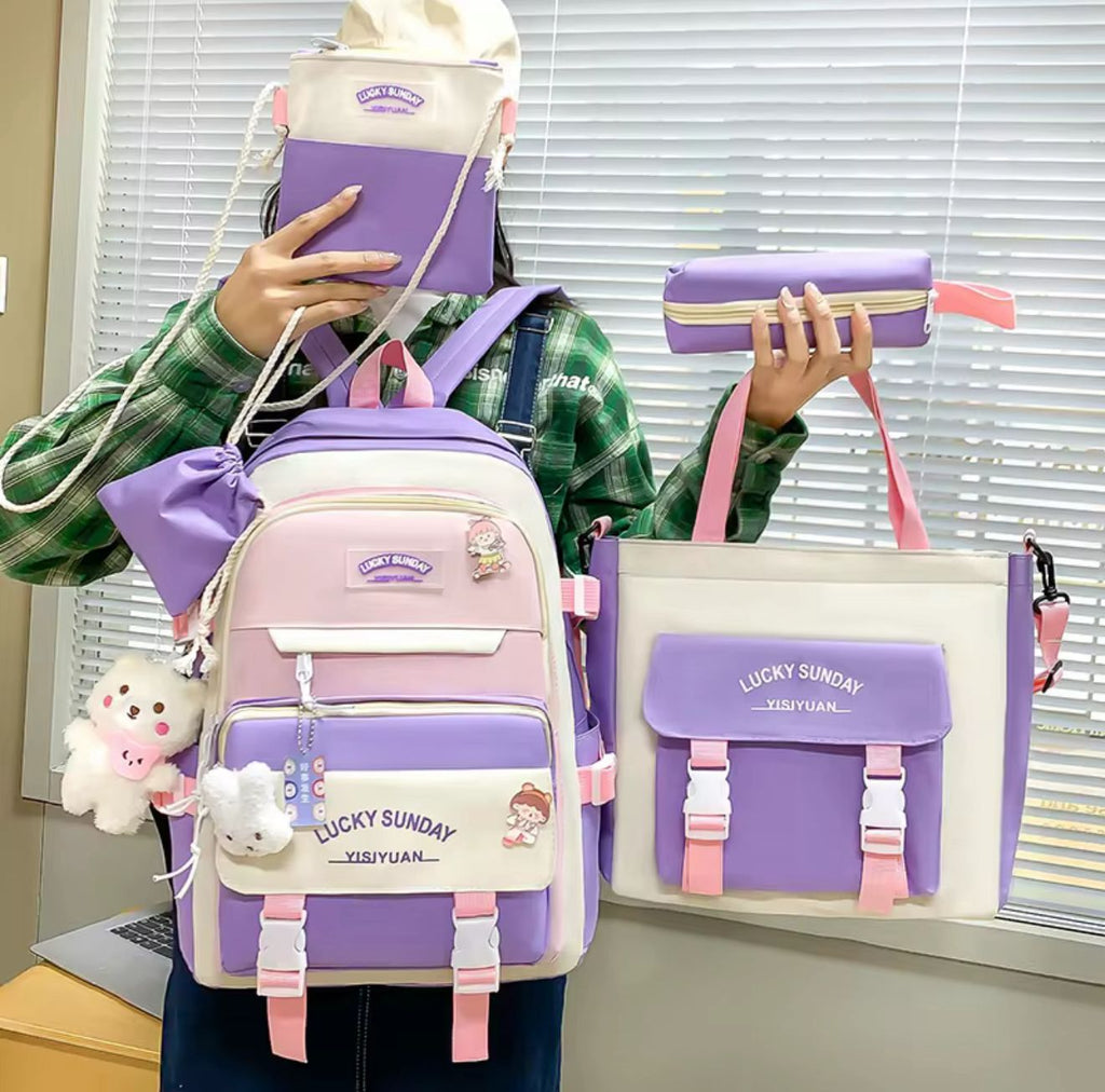 Set Bolsos Para Nina 5 En 1 Modelo 4