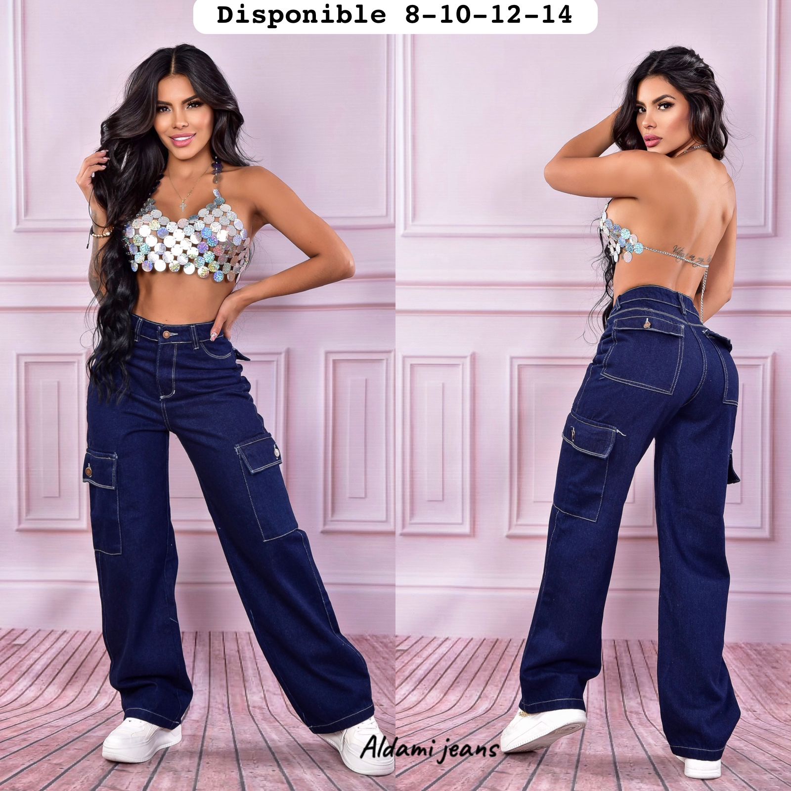 Jean Cargo Azul Oscuro