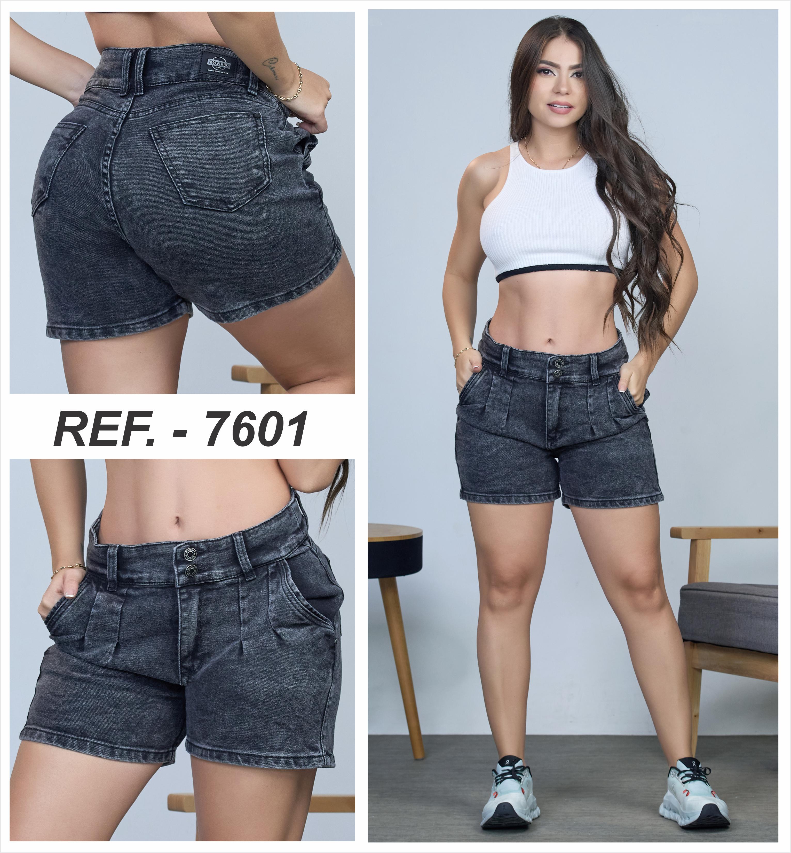 Short Pinzas Gris Humo