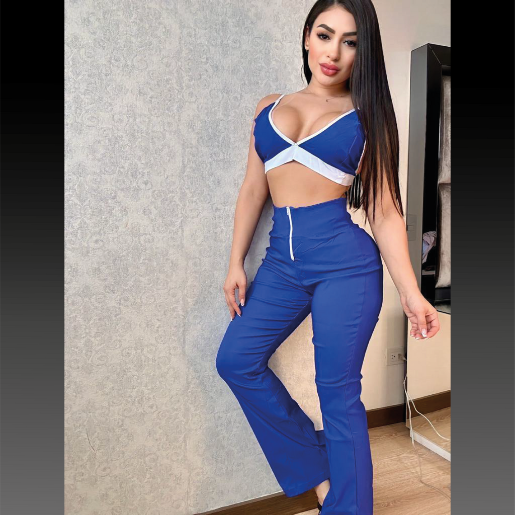 Duo Pantalon Bota Campana Crop Top Line