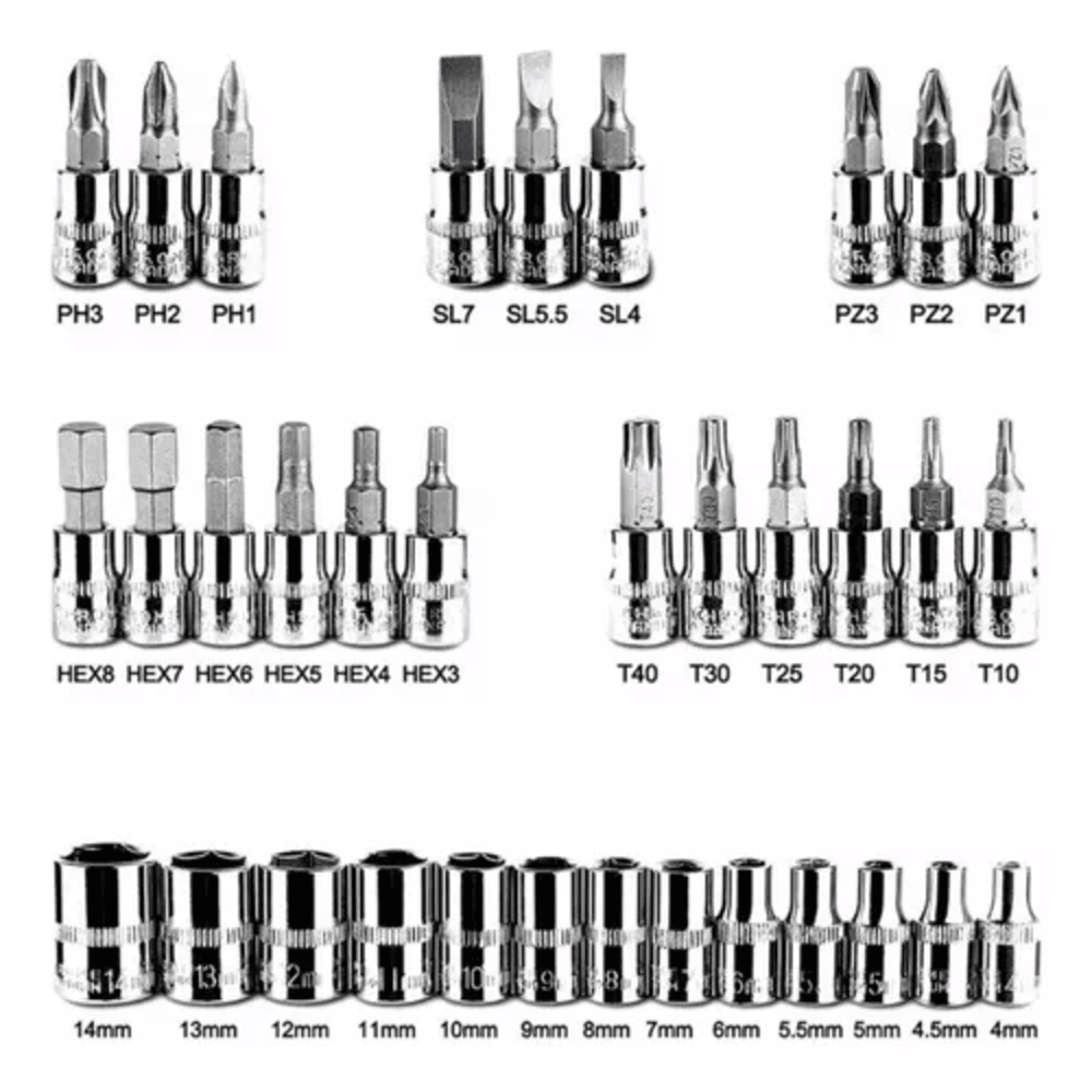 Juego De Copas Llaves Por 46 Piezas