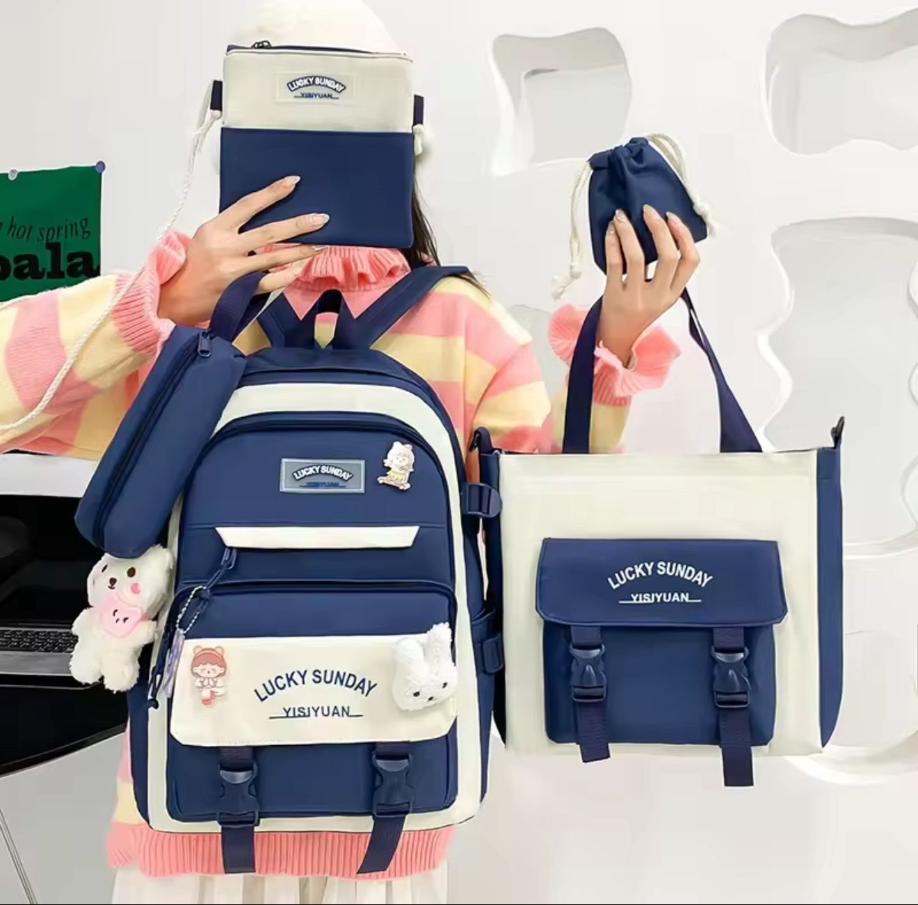 Set Bolsos Para Nina 5 En 1 Modelo 4